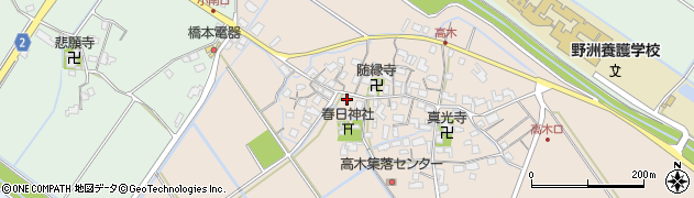 滋賀県野洲市高木678周辺の地図