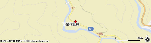 愛知県北設楽郡東栄町振草下粟代笹林10周辺の地図