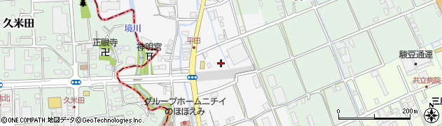 静岡県三島市平田周辺の地図