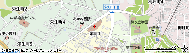 豊田市役所教育・文化施設　青少年センター・青少年相談センター相談専用周辺の地図