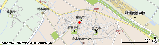 滋賀県野洲市高木716周辺の地図