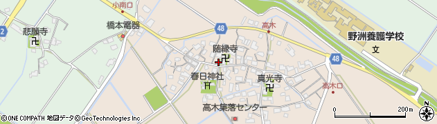滋賀県野洲市高木718周辺の地図