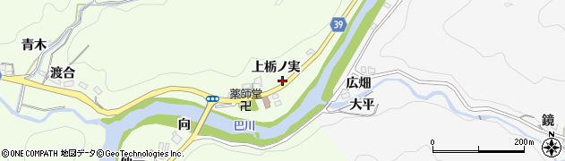 愛知県豊田市則定町上栃ノ実周辺の地図