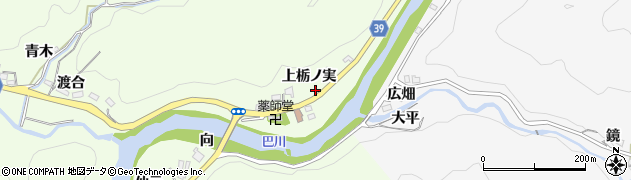 愛知県豊田市則定町（上栃ノ実）周辺の地図