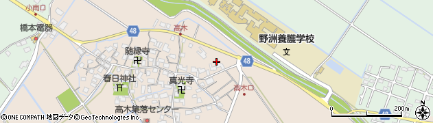 滋賀県野洲市高木2479周辺の地図