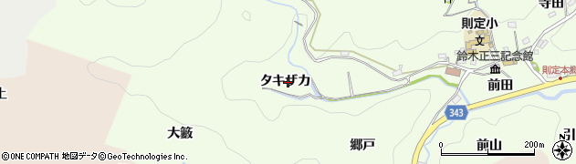 愛知県豊田市則定町タキザカ周辺の地図