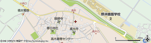 滋賀県野洲市高木609周辺の地図