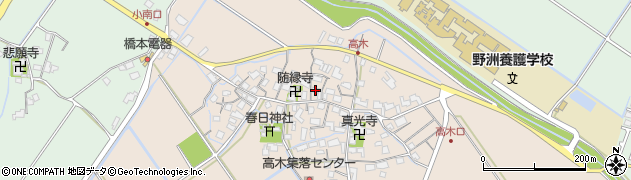 滋賀県野洲市高木739周辺の地図