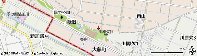愛知県弥富市中山町（囲東）周辺の地図