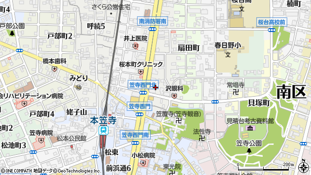 〒457-0038 愛知県名古屋市南区桜本町の地図