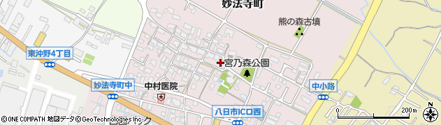 滋賀県東近江市妙法寺町615周辺の地図