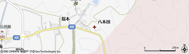 京都府南丹市八木町諸畑（八木田）周辺の地図