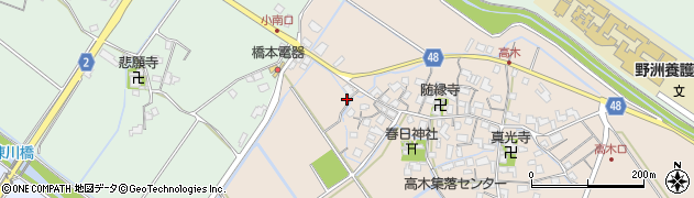 滋賀県野洲市高木2406周辺の地図