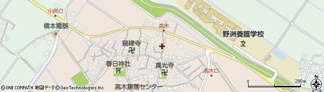 滋賀県野洲市高木752周辺の地図