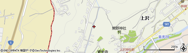 静岡県田方郡函南町上沢周辺の地図