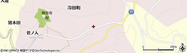 愛知県豊田市冷田町旭周辺の地図