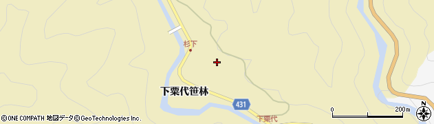 愛知県東栄町（北設楽郡）振草（上粟代田口貝津）周辺の地図