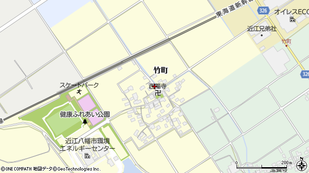 〒523-0036 滋賀県近江八幡市竹町の地図