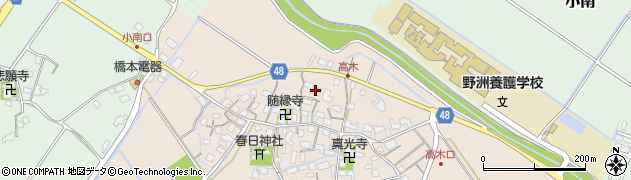 滋賀県野洲市高木745周辺の地図