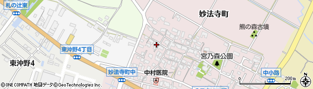 滋賀県東近江市妙法寺町633周辺の地図