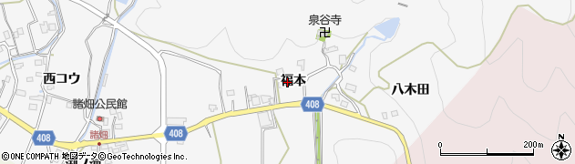 京都府南丹市八木町諸畑福本周辺の地図