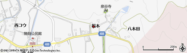 京都府南丹市八木町諸畑（福本）周辺の地図