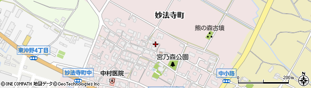 滋賀県東近江市妙法寺町612周辺の地図