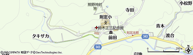 愛知県豊田市則定町（本郷）周辺の地図