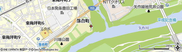 愛知県豊田市落合町周辺の地図