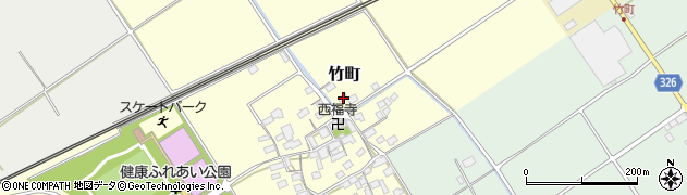 滋賀県近江八幡市竹町58周辺の地図