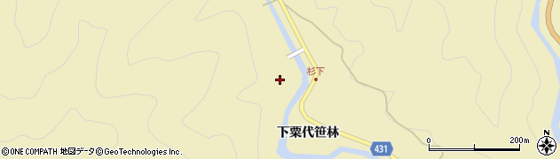 愛知県北設楽郡東栄町振草上粟代小田周辺の地図