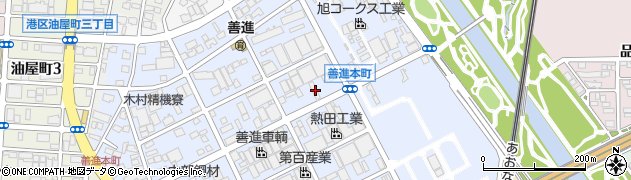 愛知県名古屋市港区善進本町341周辺の地図