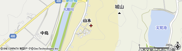 京都府南丹市八木町山室（山本）周辺の地図