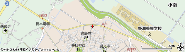 滋賀県野洲市高木731周辺の地図