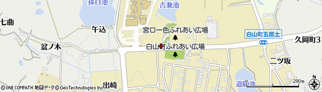 愛知県豊田市白山町周辺の地図