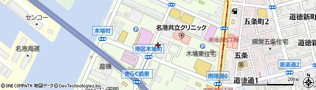 愛知県名古屋市港区木場町周辺の地図