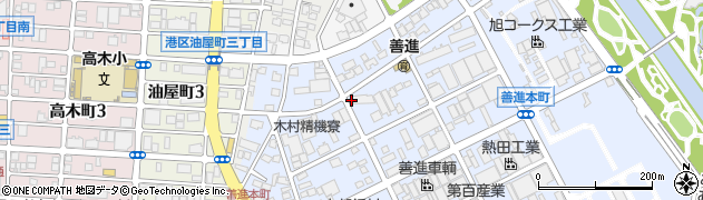 愛知県名古屋市港区善進本町205周辺の地図