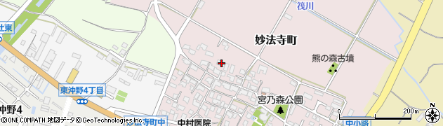 滋賀県東近江市妙法寺町587周辺の地図