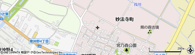 滋賀県東近江市妙法寺町584周辺の地図