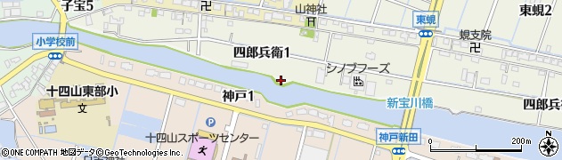 愛知県弥富市四郎兵衛町（古川）周辺の地図