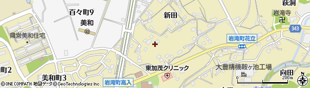 愛知県豊田市岩滝町（新田）周辺の地図