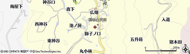 愛知県豊田市国谷町獅子ノ口周辺の地図