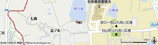 愛知県豊田市太平町午込周辺の地図