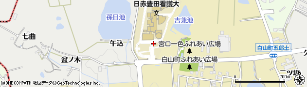 愛知県豊田市白山町（七曲）周辺の地図