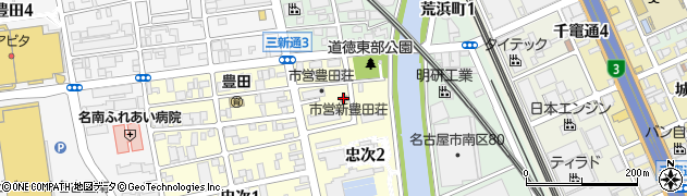 新豊田荘周辺の地図