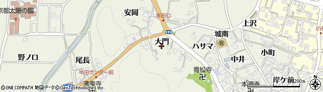 京都府南丹市園部町城南町大門周辺の地図