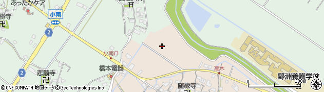 滋賀県野洲市高木周辺の地図