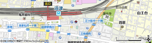沼津市振興公社駅前立体駐車場周辺の地図