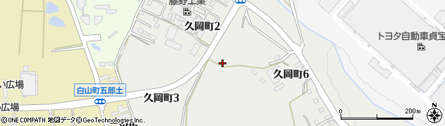 愛知県豊田市久岡町周辺の地図