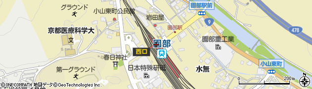 園部駅周辺の地図